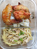 欣美雅（xinmeiya）上班族微波爐飯盒可加熱玻璃飯盒保鮮盒碗便當(dāng)盒分格餐盒保溫飯盒 【小熊包+餐具】兩隔1020+ 400ml 曬單實拍圖