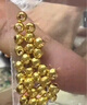 行金銀中黃金吊墜 足金999蹦迪珠DIY項鏈吊墜 菱形珠編繩掛墜送禮生日禮物 蹦迪珠吊墜（多顆）克重多退少補 約0.9克 曬單實(shí)拍圖