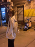 魯雅爾早秋季日系可愛卡通連帽衛(wèi)衣女慵懶風(fēng)寬松顯瘦小個子長袖上衣外套 白灰色 常規(guī)款 L 曬單實(shí)拍圖