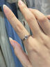 周大福鉑金戒指女結(jié)婚求婚鉆戒PT950白金人工培育鉆石一克拉送女友禮物 鉑金1克拉 活口 曬單實拍圖