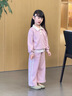 可英 GOWINBABY女童套裝甜美可愛時(shí)尚2025春秋款女孩寬松春裝女寶休閑衛(wèi)衣兩件套 粉色 130 （適合身高120cm-130cm） 曬單實(shí)拍圖