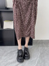 康莉深口單鞋女2025年春季新款時尚粗跟厚底增高樂福鞋系帶小皮鞋 經(jīng)典黑 35 (225mm) 曬單實拍圖