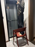 魚躍星空塑料椅子靠背扶手加厚餐桌椅子久坐舒服家用休閑椅網(wǎng)紅餐廳塑料椅 卡其色【加厚加粗帶扶手】 曬單實(shí)拍圖