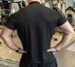 JEEP SPIRIT花灰色修身收腰亨利衫短袖男款夏季美式重磅顯肌肉t恤健身打底衫 黑色顯肌肉短*袖 M 適合100-120斤 曬單實(shí)拍圖
