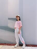 迪士尼迪士尼女童褲子夏季薄款夏天女孩長(zhǎng)褲運(yùn)動(dòng)褲中大童潮夏裝冰絲 561白色 120 (建議115cm以?xún)?nèi)) 曬單實(shí)拍圖