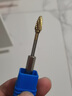 麥舒特德國鍍鈦鎢鋼磨頭硬質(zhì)合金旋轉銼刀木工銑刀金屬擴孔打磨拋光頭 鍍鈦雙槽AXE3*6【圓柄】 曬單實(shí)拍圖