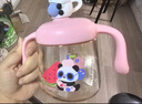 貝親兒童牛奶杯1-3歲寶寶喝水喝奶PPSU直飲奶瓶雙吸管水杯 綠色330mL 曬單實(shí)拍圖