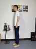 金利來【臺球運動系列】春夏新款休閑褲男斯諾克桌球中八涼感彈力長褲子 藏青色-95 M 曬單實拍圖