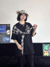 NASA XVVX美式高街格子披肩屁簾t恤男夏季高級感痞帥短袖可拆卸兩件套短袖 黑色 XL 曬單實(shí)拍圖