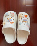 名創(chuàng)優(yōu)品（MINISO）洞洞鞋女款2025新款eva防滑防臭沙灘鞋增高涼拖鞋女夏季外穿 卡其+海洋星星(10個(gè))滴塑 40-41 曬單實(shí)拍圖