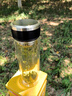 創(chuàng)洺廚雙層玻璃泡茶杯養(yǎng)生防漏過濾杯雙層玻璃杯泡茶杯定制水杯子耐 本色黑360ml(不銹鋼鋼蓋) 曬單實(shí)拍圖