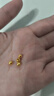 同心鳳足金999黃金散珠手鏈純金重工古法小金珠子轉(zhuǎn)運(yùn)珠隔珠手串金鏈子 0.8g,4mm古法珠-4顆 曬單實(shí)拍圖