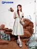 FILA FUSION趙露思同款|斐樂(lè )潮牌女裝連衣裙2025秋新款時(shí)尚修身背心裙 冷白灰-GY S 160/80A/S 曬單實(shí)拍圖