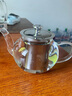 耐高溫加厚玻璃茶壺不銹鋼過(guò)濾內(nèi)膽泡茶壺煮花茶壺茶具電陶爐可用 泡茶壺 600ml 曬單實(shí)拍圖
