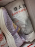 足力健老人鞋中老年閏月休閑鞋一腳蹬透氣飛繡媽媽鞋25216028J 淺紫 -女  40  曬單實(shí)拍圖