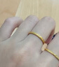 周六福  黃金戒指女款5G足金亮面釘砂經典素圈指環(huán) 計價 12號-1.51g 曬單實拍圖