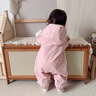 G.DUCKKIDS小黃鴨嬰兒衣服春秋季2025新款新生兒連體衣女寶寶沖鋒衣外出服裝 粉色 66cm 66碼0-3月建議寶寶4-6公斤 曬單實拍圖