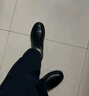 美洲豹JAGUAR真皮軟底透氣大頭西裝皮鞋男增高商務(wù)英倫風(fēng)休閑皮鞋男 黑色 植鞣皮 41 (260mm) 正碼皮鞋 曬單實(shí)拍圖