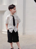 G.DUCKKIDS小黃鴨男童套裝夏季學(xué)院風(fēng)兒童西裝演出服男孩白襯衫黑褲子兩件套 白色襯衫+黑色褲子+領(lǐng)帶 130 建議7~8歲【120-130cm】cm 曬單實(shí)拍圖