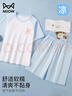 貓人兒童睡衣【100%棉】男童夏季薄款圓領睡衣男寶寶家居服套裝 曬單實拍圖