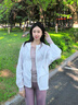 JRET涼感防曬衣女2025年新款夏季韓版寬松百搭透氣薄款連帽防曬服外套 白色 L 建議100-115斤 曬單實(shí)拍圖