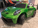 COSCO JUVENI LE保時(shí)捷911兒童電動(dòng)汽車四輪帶遙控男女寶寶超大雙人座GT3玩具跑車 烤漆綠【24V+MP4屏幕+靜音電機(jī)】 【90cm*148cm*56cm】 曬單實(shí)拍圖