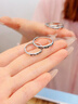 珍尚銀中國黃金情侶對戒S925銀戒指七夕情人節禮物結婚紀念日送女友老婆 曬單實(shí)拍圖
