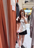 瑜尚臻品美式辣妹風(fēng)斜領(lǐng)短袖T恤女罩衫收腰修身印花不規(guī)則設(shè)計(jì)感露肩上衣 【白色】L 曬單實(shí)拍圖