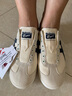 Onitsuka Tiger鬼?；⒛信荒_蹬懶人鞋經(jīng)典百搭休閑帆布鞋透氣運動情侶鞋 米黑 36 曬單實拍圖
