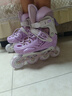 斯威（SWAY）輪滑鞋兒童溜冰鞋男女童初學(xué)套裝中小學(xué)滑輪滑冰旱冰鞋成人直排輪 莫紫八輪全閃+頭盔護(hù)具+一體支架 M (適合6-12歲)平時(shí)鞋碼31-36 曬單實(shí)拍圖
