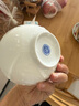 九風(fēng)窯景德鎮(zhèn)高溫白瓷碗盤碗碟套裝碗具飯碗湯碗面碗斗笠碗吃飯碗餐具 4.5英寸高溫白瓷羅漢碗 曬單實拍圖
