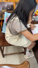 迪士尼（Disney）女童背帶裙夏季套裝2024新款兒童夏裝洋氣連衣裙大童短袖公主裙子 米白色 160 曬單實拍圖