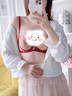 浪莎（LangSha）純欲性感蕾絲內(nèi)衣女套裝情趣超薄透明聚攏收副乳防下垂紅色文胸罩 紅色套裝【約會(huì)內(nèi)衣】 XL -38/85ABC【通杯】 曬單實(shí)拍圖