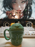 鹿珊伍創(chuàng  )意馬克杯子聽(tīng)泉鑒寶我佛慈悲陶瓷杯送惡搞笑抽象禮物早餐咖啡杯 我佛瓷杯墨綠色【300ml】 曬單實(shí)拍圖