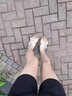 貞喜氣夏季新款博肯平底拖鞋女鞋外穿舒適一字皮帶扣軟底款涼拖鞋沙灘鞋 杏色 36 -3cm 曬單實(shí)拍圖