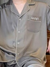 南極人睡衣男士睡衣男夏季冰絲短袖短褲寬松可外穿家居服套裝灰3XL 曬單實(shí)拍圖