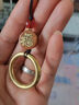 默研（MOYAN）黃銅環(huán)手機指環(huán)扣金屬通用防塵塞吊墜u盤(pán)掛件防丟掛繩手機鏈墜 黃銅指環(huán)-綠菩 曬單實(shí)拍圖