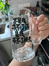 柏尼森網(wǎng)紅扎啤杯500ml玻璃帶把啤大容量燒烤店專用酒杯帶字商用 金鉆花底500ml-扎啤杯 純透明杯子無文案 曬單實拍圖