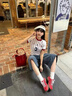 試衣間美式復(fù)古格紋拼接牛仔七分褲男2025夏季新款設(shè)計感直筒短褲 藍(lán)色 L 建議120-135斤 曬單實(shí)拍圖