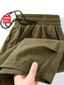 名創(chuàng)優(yōu)品（MINISO）男士短褲夏季新款潮流山系五分褲青少年寬松復(fù)古工裝褲 軍綠 L 曬單實拍圖