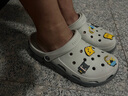 鯊鵜鶘洞洞鞋男夏季外穿拖鞋防滑軟底迪特潮流I韓版包頭沙灘鞋大頭涼鞋 迪特鉛白灰色 42 曬單實(shí)拍圖