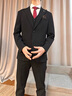 CEO雅戈?duì)?025春季高定西服套裝男正裝感商務(wù)職業(yè)正裝英倫禮服套裝 黑色#（西裝+馬甲+西褲） S 曬單實(shí)拍圖