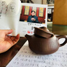 璽翰雅（ROYHOYE）宜興紫砂壺名家工藝師純手工泡茶壺家用原礦老紫泥花鳥琺瑯彩西施 小西施壺 130ML 曬單實拍圖