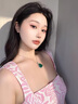 陽綠瑪瑙玉髓佛公吊墜純銀鑲嵌翡翠彌勒佛大肚佛項鏈女情人節(jié)禮物 陽綠佛公吊墜 曬單實拍圖