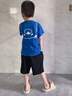 巴布豆男童褲子兒童短褲夏季新款中大童五分褲純棉親膚透氣百搭休閑夏裝 黑 嘟嘴巴布X_K5 150 曬單實(shí)拍圖