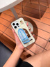 藍(lán)波點藍(lán)裙哭娃鏡面適用iphone16 pro max蘋果15手機(jī)殼14保護(hù)套13 哭娃鏡面支架殼 iphone 15 pro 曬單實拍圖