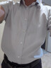 雅戈爾（YOUNGOR） 襯衫男士 夏季青年商務 易打理 高紗織高端短袖襯衫 淺灰 39 曬單實拍圖