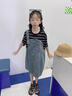 女大童韓系高級感裙子夏季2025新款兒童連衣裙女童夏裝牛仔背帶裙 牛仔連衣裙 160 曬單實(shí)拍圖