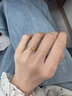 中國黃金（CHINA GOLD）18K金碎碎冰戒指女2025新款百搭簡約七夕情人節(jié)禮物送女朋友老婆 18K金碎碎冰戒指 約0.3g【12號(hào)】 曬單實(shí)拍圖