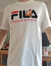 FILA 斐樂官方男子針織短袖衫2025夏新款狐貍刺繡休閑舒適純棉T恤 云菇白-WT XL 180/100A/XL 曬單實(shí)拍圖